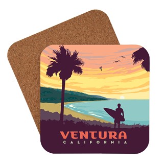 Ventura CA Surfer Coaster | American made coaster