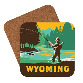 WY Fly Fishing Coaster | American Made Coaster
