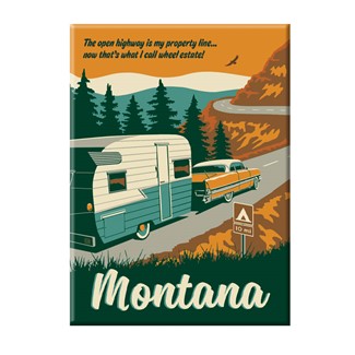 MT Travel by Trailer Magnet | American Made Magnet