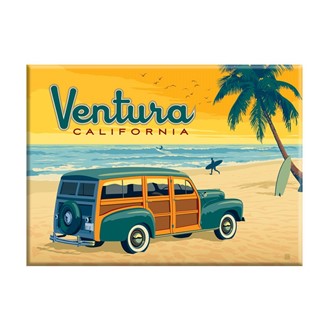 Ventura, CA Woody Magnet | Made in the USA