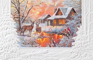 Frosty Glow | Scenic themed boxed Christmas cards