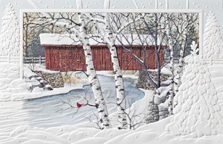 Covered Bridge | Scenic themed boxed Christmas cards