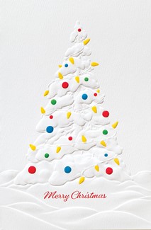 Wintertide Tree | Embossed boxed Christmas tree greeting cards