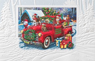Santa's Express Delivery | Santa & Snowman theme boxed Christmas cards
