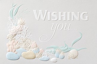 Wishing You | Seashell themed Christmas cards