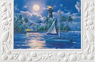 Atlantic Moonrise (AW) | Wedding-Anniversary greeting cards