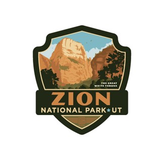 Zion NP Great White Throne Emblem Sticker | Made in the USA