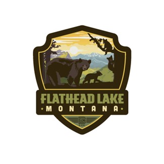 Flathead Lake MT Emblem Magnet | American Made Vinyl Magnets