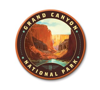 GCNP Vermilion Landscape Circle Magnet | Circle Magnets