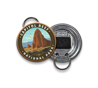 CRNP Cathedral Valley Circle Bottle Opener Key Ring | American Made