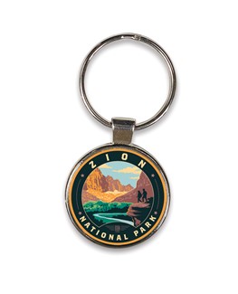 Zion NP 100 Circle Dome Key Ring | American Made
