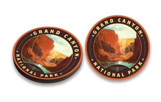 Grand Canyon NP Vermilion Circle Wooden Magnet | American Made