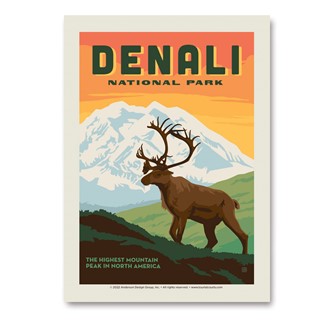 Denali NP: Caribou Vert Sticker