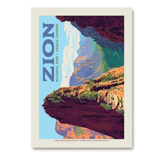 Zion NP Ascent The Angels Landing Vertical Sticker | Made in the USA