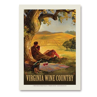 Virginia Wine Country Oil  | Vertical Sticker