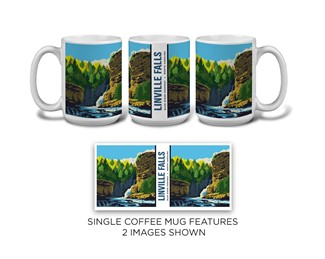 Linville Falls Landscape Mug | National Parks Themed Mugs