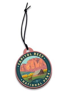 Capitol Reef NP Fruita Barn Circle Wood Ornament | American Made