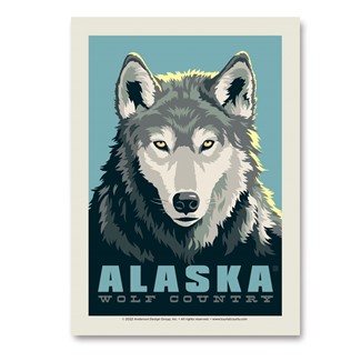 Alaska Wolf Country Vert Sticker | Vertical Sticker
