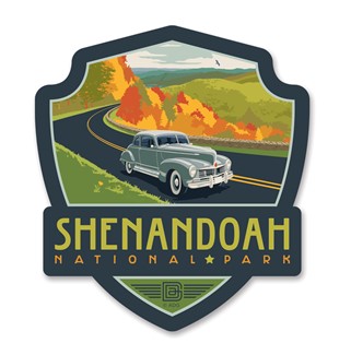SNP Skyline Drive Emblem Wood Magnet | American Made