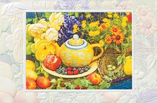 Tea Garden | Floral embossed greeting cards