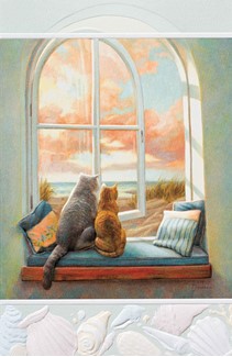 Enjoying the View | Cat lover greeting cards