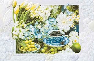 Tea & Blackberries | American made embossed greeting cards