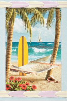 Hang Loose | Embossed beach birthday greeting cards