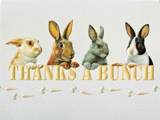 Thanks a Bunch | Inspirational thank you note cards