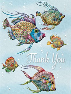 Thankful Fishes | Tropical fish greeting cards
