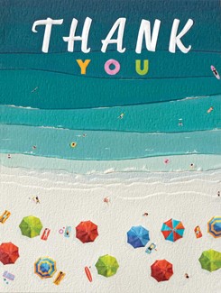 Aerial View (TY) | Beach thank you notes