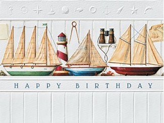 Sailing Ships | Boating birthday note cards