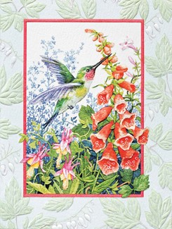Wild Blossoms | Hummingbird birthday note cards