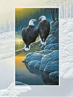Eagle Pair | Bald eagle birthday note cards