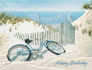 Beach Bike | Beach themed birthday note cards