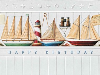 Sailing Ships | Boating birthday note cards