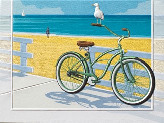 Boardwalk Cruiser | Embossed songbird note cards