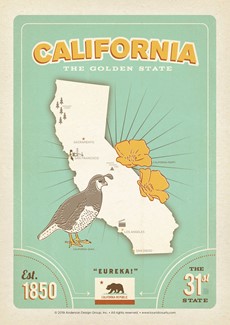 State Pride Print California | Postcard