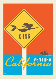 Ventura, CA Mermaid X-Ing | Postcard