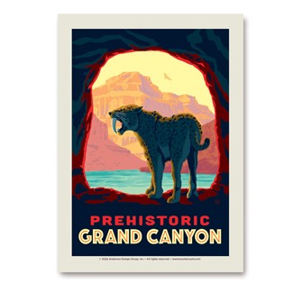 Grand Canyon National Park SaberToothed Cat | Vertical Sticker