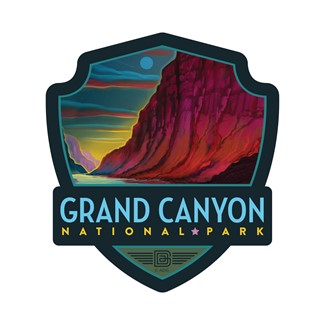 Grand Canyon Railway Moonrise | Emblem Sticker American Made