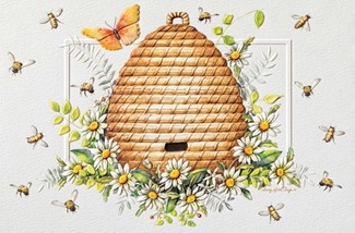 Garden Buzz (BK) | Blank greeting cards