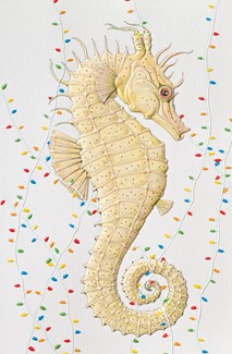 Seasonal Seahorse | Coastal themed Christmas cards