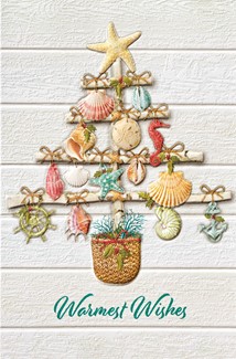 Sea Shell Menagerie | Coastal themed Christmas cards