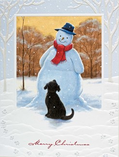 Snowman's Pal | American made Christmas cards