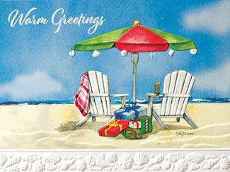 Christmas at the Beach | Coastal themed boxed Christmas cards