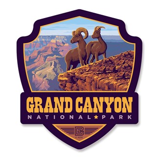 Grand Canyon NP Bright Angel Trail | American-Made Wood Emblem Magnet