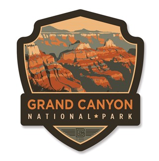 Grand Canyon NP Sunrise | American-Made Wood Emblem Magnet