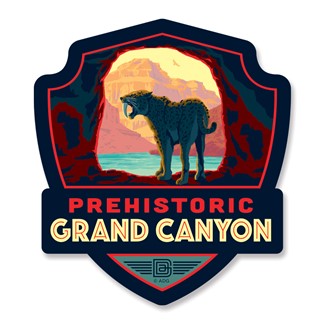 Grand Canyon NP SaberToothed Cat | American-Made Wood Emblem Magnet