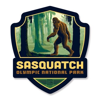 Olympic's Sasquatch | American-Made Wood Emblem Magnet
