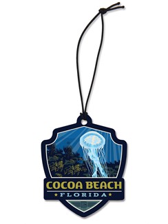 Cocoa Beach Wood Emblem Ornament | American Made